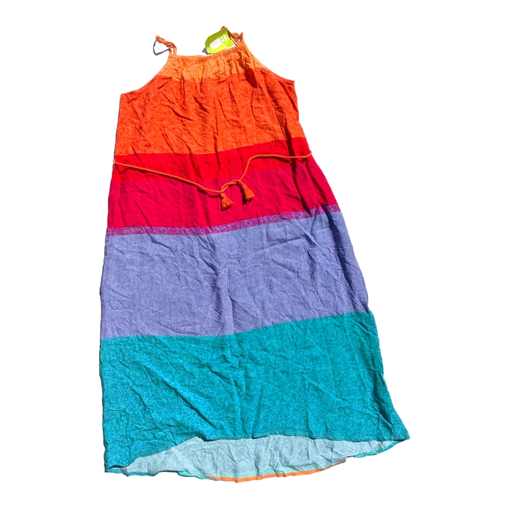 Crazy 8 Girls M 7-8 Multicolor Summer Dress w/ Rope Tie